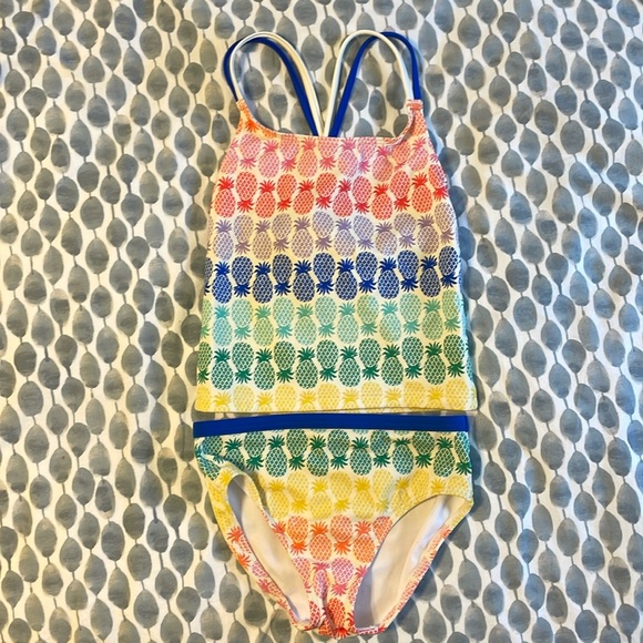 Mini Boden two piece swim suit with pineapple print - Picture 1 of 6